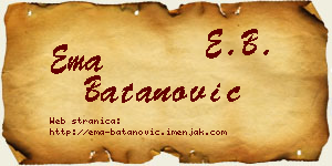 Ema Batanović vizit kartica